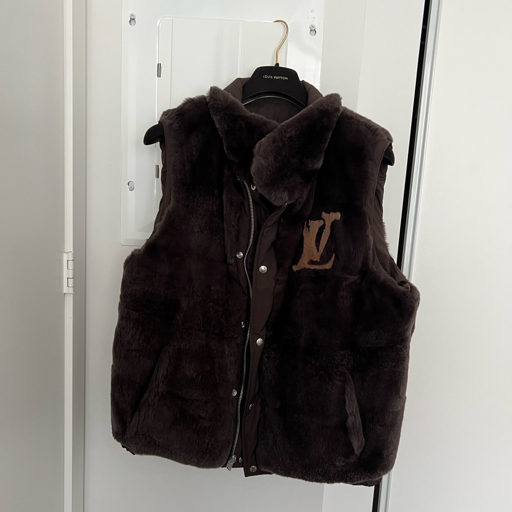 AUTHENTIC Men’s Vintage Louis Vuitton Rabbit Fur reversible vest